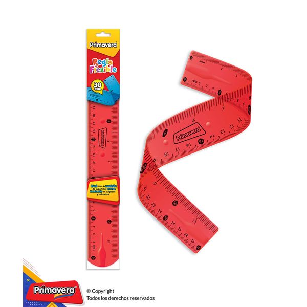 Regla-Flexible-Primavera-Rojo