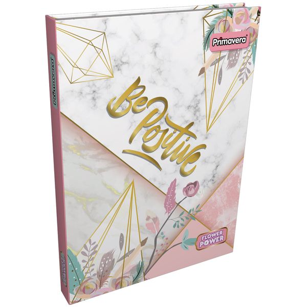 Cuaderno-Cosido-Pasta-Dura-Flower-Power-Rosado-Claro-