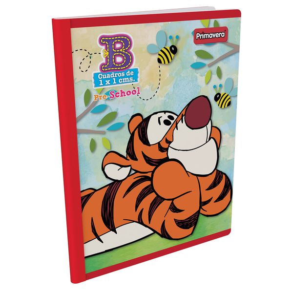 Cuaderno Cosido Pre-School B Winnie Pooh Rojo - Papelesprimavera