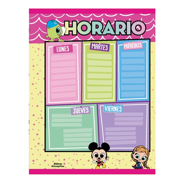 Cuaderno-Cosido-Disney-Doorables-Fucsia