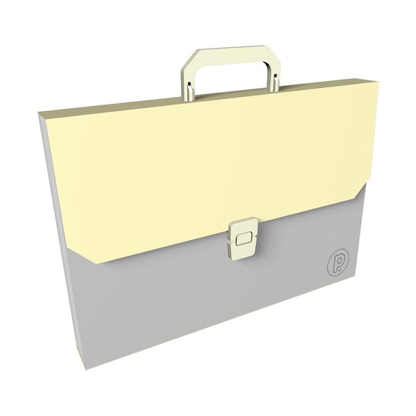 Maletin-Plastico-Unicolor-Amarillo-Pastel---13-Bolsillos