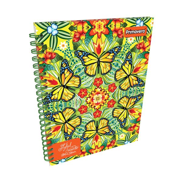 Cuaderno-Argollado-Pasta-Dura-Grande-Encanto-Mariposas-Amarillas