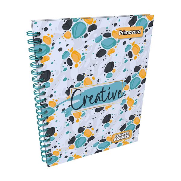 Cuaderno Argollado Pasta Dura Flower Power Creative Papelesprimavera
