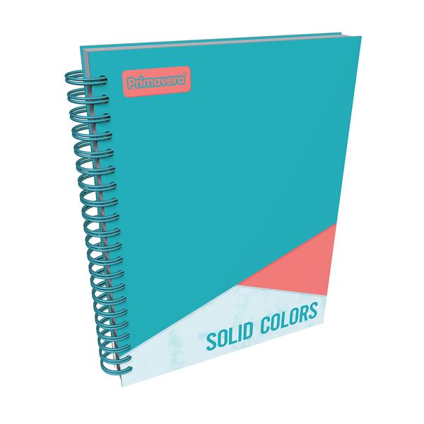 Cuaderno-Argollado-Pasta-Dura-Grande-Solid-Colors-Verde-Azulado-Naranja