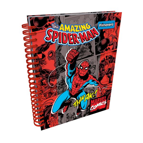 Cuaderno-Argollado-Pasta-Dura-Grande-Marvel-Comics-The-Amazing-Spiderman-Fondo-Rojo