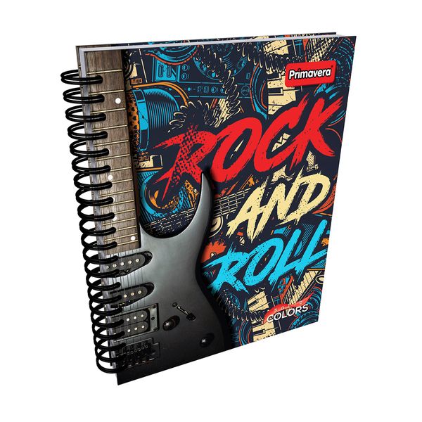 Cuaderno-Argollado-Pasta-Dura-Grande-Solid-Colors-Guitarra-Rock-And-Roll