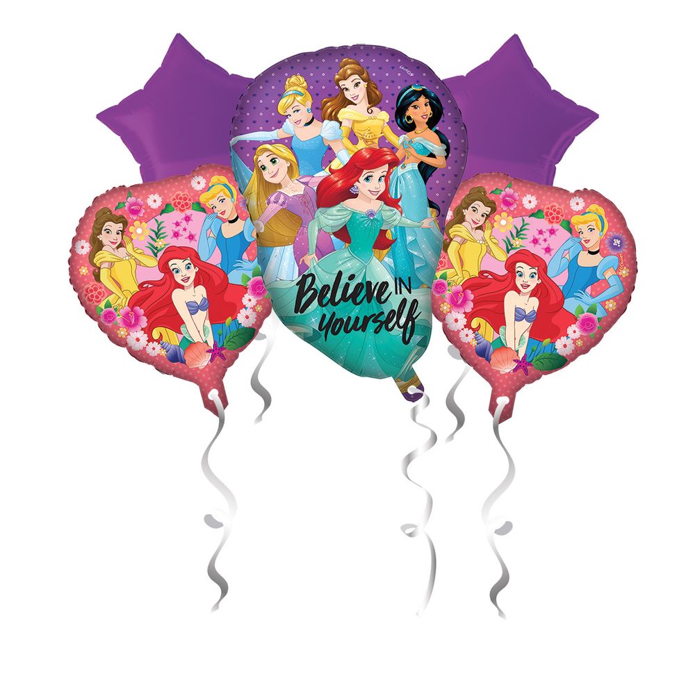 Globos Princesas Disney 5 Piezas Paquete