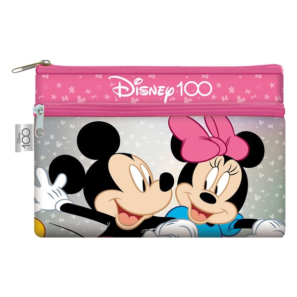 Cartuchera-2-Bolsillos-Disney-100-Mickey-y-Minnie