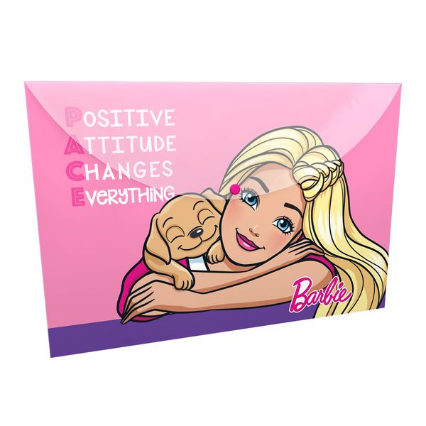 Sobre-Plastico-Tipo-Boton-Barbie-Positive-Attitude-Changes-Everything