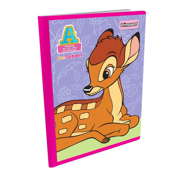 Cuaderno-Cosido-Pre-School-A-Bambi-Flores-Morado