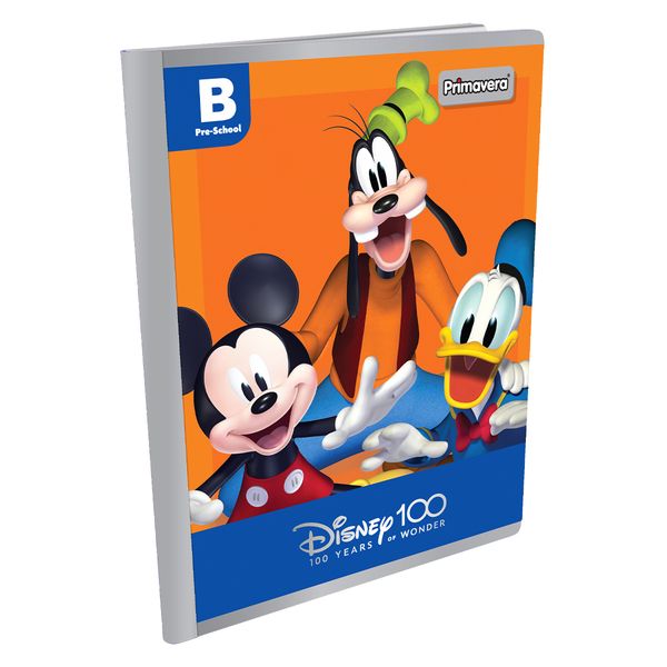Cuaderno-Cosido-Pre-School-B-Disney-100-Mickey-Goofy-Donald