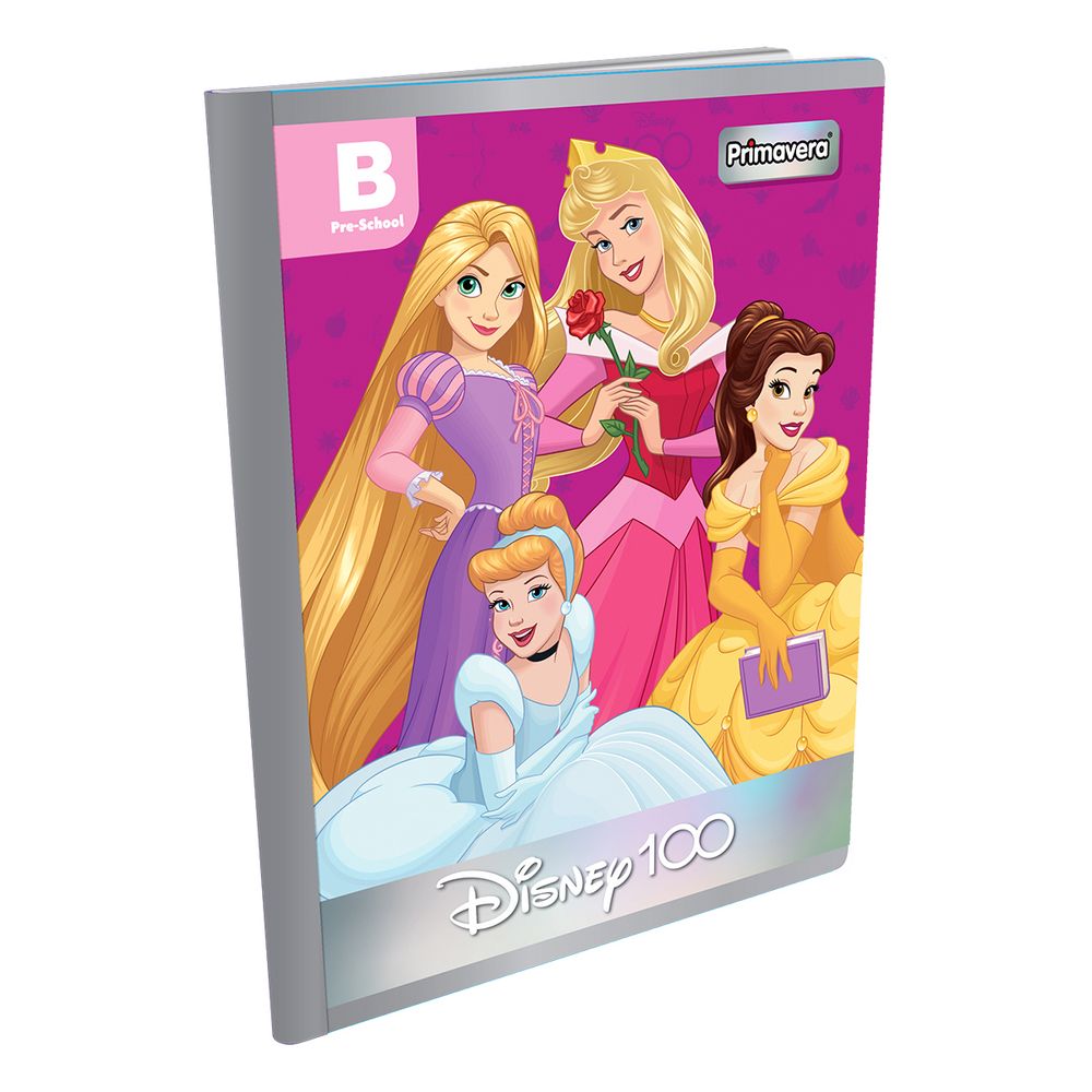 Cuaderno Cosido Pre-School B Disney 100 Princesas Rapunzel Aurora Cenicienta  Bella - papelesprimavera