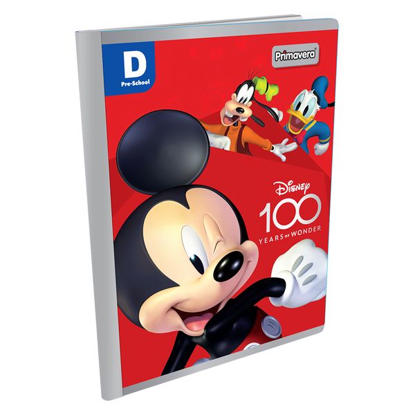 Cuaderno-Cosido-Pre-School-D-Disney-100-Mickey-Giño-Goofy-Donald-Rojo