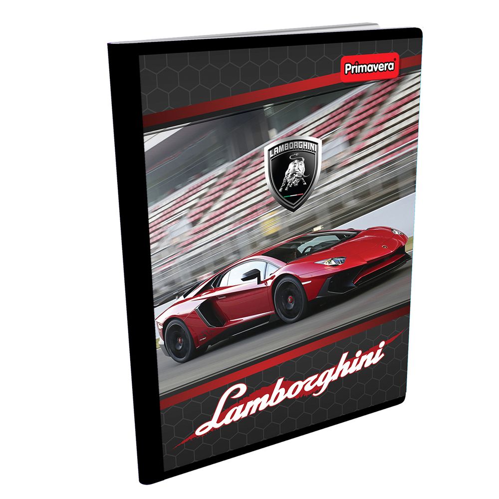 Cuaderno Cosido Lamborghini Black Red - papelesprimavera