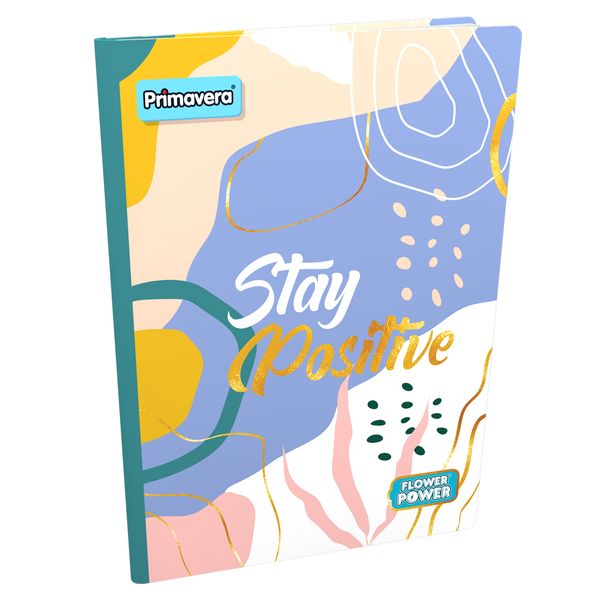 Cuaderno-Cosido-Pasta-Dura-Flower-Power-Stay-Positive