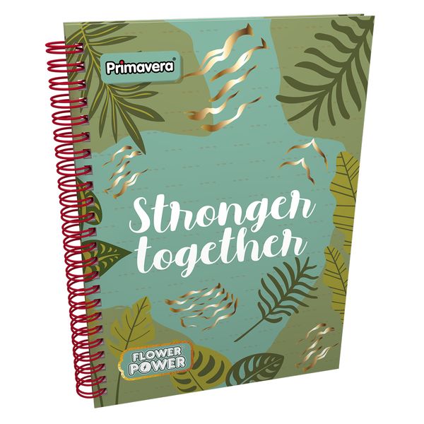 Cuaderno-Argollado-Pasta-Dura-Flower-Power-Stronger-Together