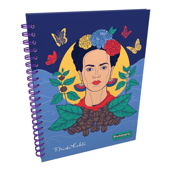 Cuaderno-Argollado-Pasta-Dura-Grande-Frida-Kahlo-Colombia-Cafe-Flores-Mariposas