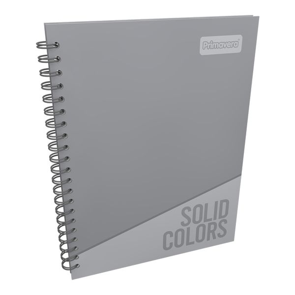 Cuaderno-Argollado-Pasta-Dura-Grande-Solid-Colors-Unicolor-Gris---Gris-Claro