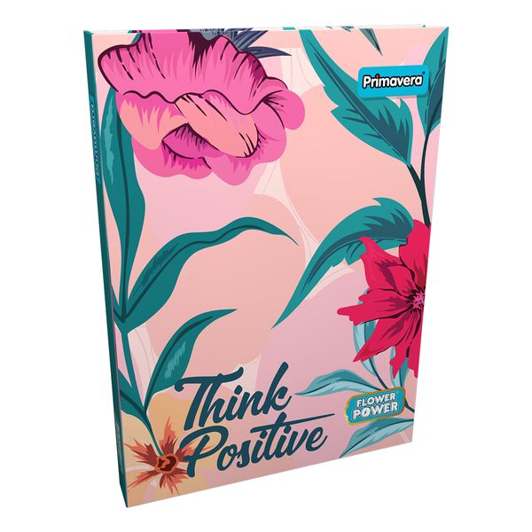 Cuaderno-Cosido-Pasta-Dura-Flower-Power-Think-Positive