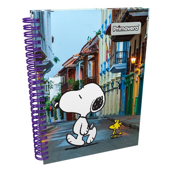 Cuaderno-Argollado-Pasta-Dura-Peanuts-Snoopy-Woodstock-Calle