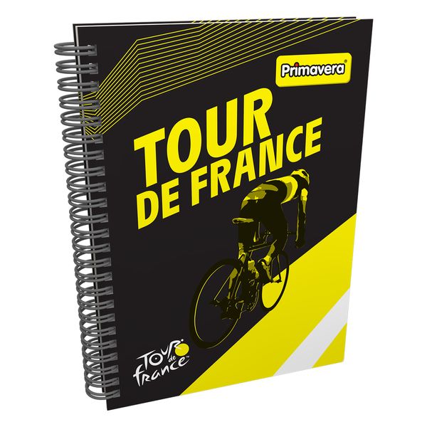 Cuaderno-Argollado-Pasta-Dura-Tour-De-France-Ciclista-Amarillo-Negro