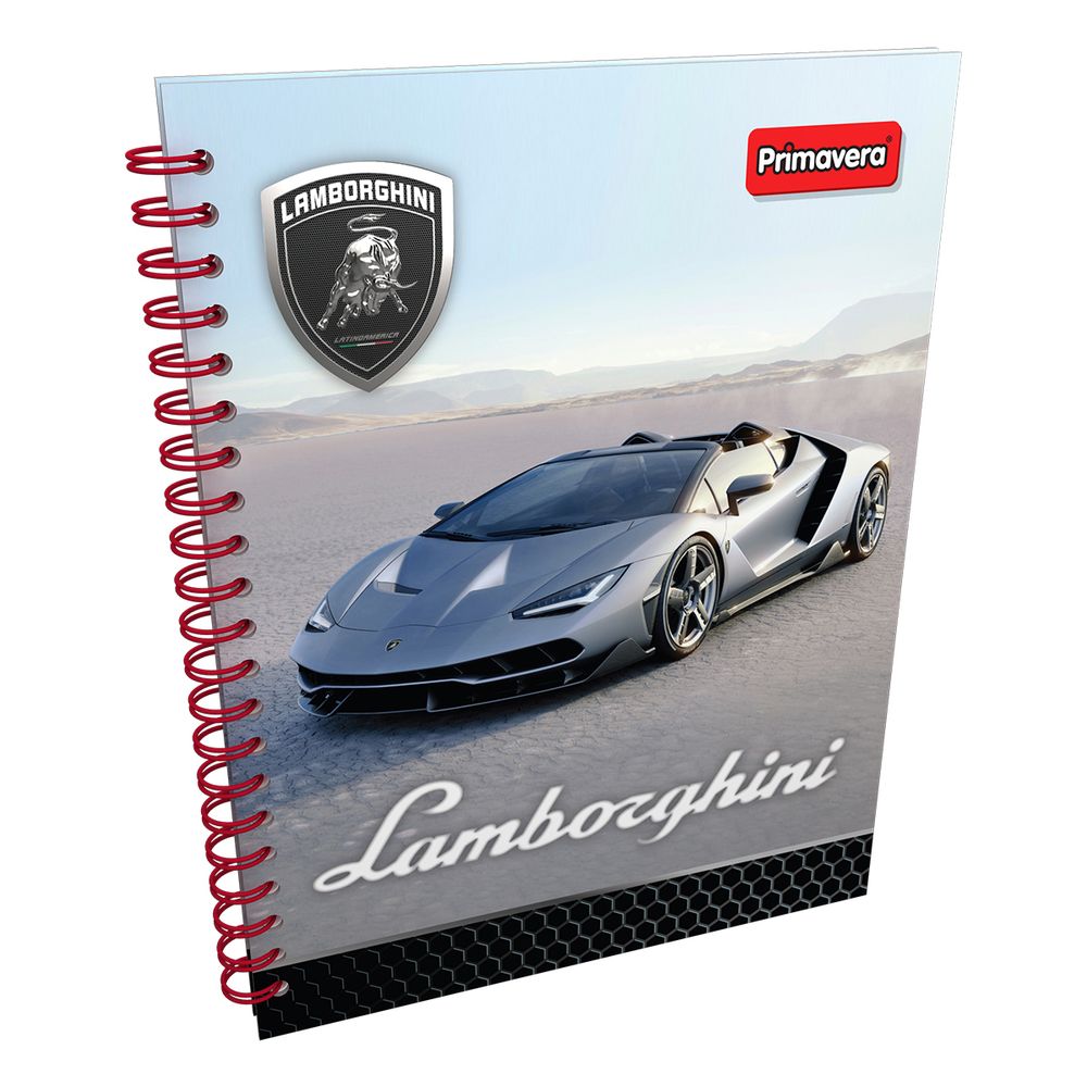 Cuaderno Argollado Pasta Dura Grande Lamborghini Silver Desert -  papelesprimavera