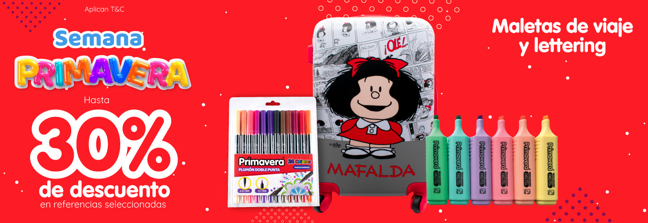 Semana Primavera - Maletas Viaje - Lettering - Marzo
