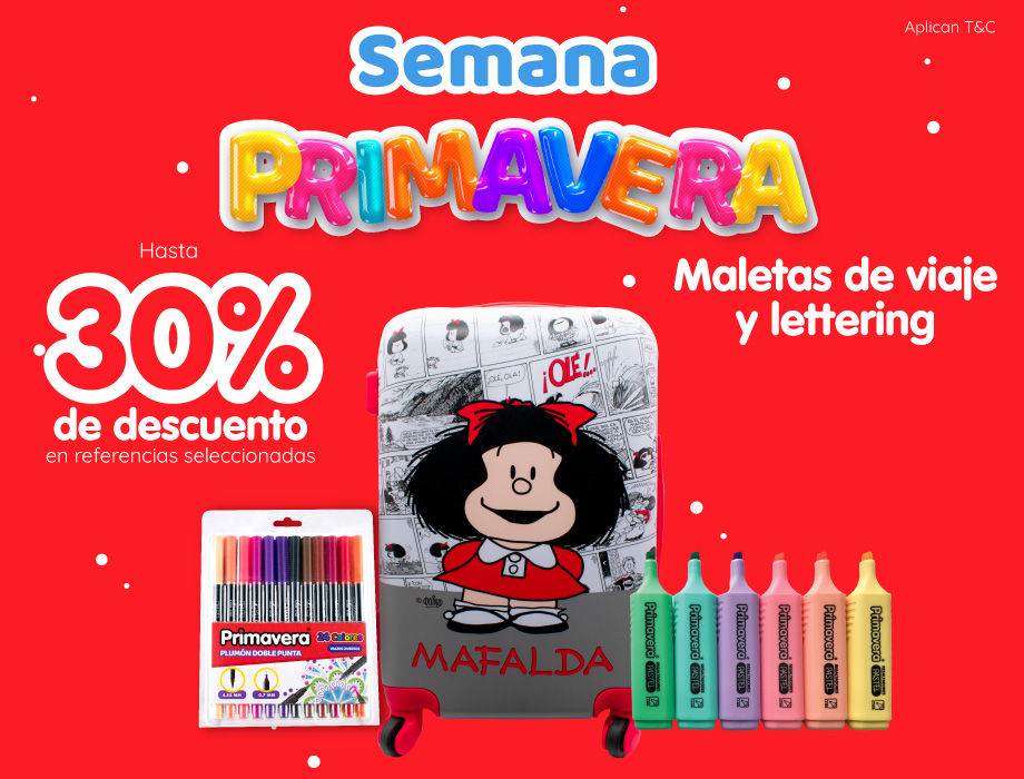Semana Primavera - Maletas de Viaje - Lettering - Marzo - Mobile