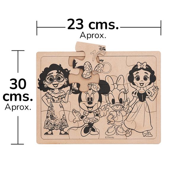 Rompecabezas-con-Marco-para-Pintar-Minnie-Mouse-Daisy-Blanca-Nieves-y-Mirabel-Disney-100---12-Piezas