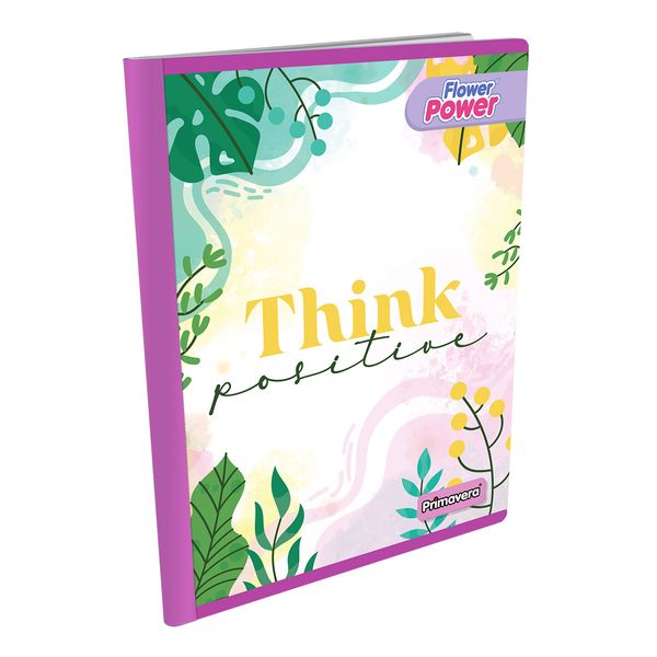 Cuaderno-Cosido-Flower-Power-Think-Positive