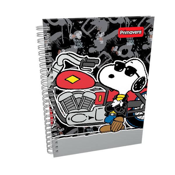 Cuaderno-Argollado-Pasta-Dura-Peanuts-Snoopy-Motociclista