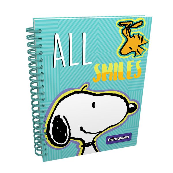 Cuaderno-Argollado-Pasta-Dura-Peanuts-Snoopy-All-Smiles
