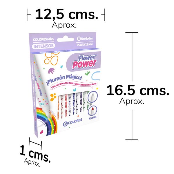 Marcadores-Permanentes-Flower-Power-Magicos-x-8