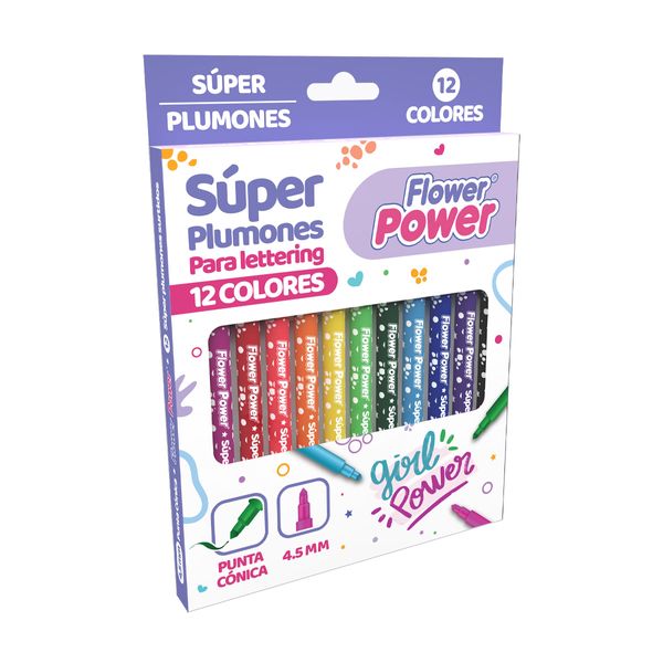 Super-Plumon-Flower-Power-Punta-Conica-x12