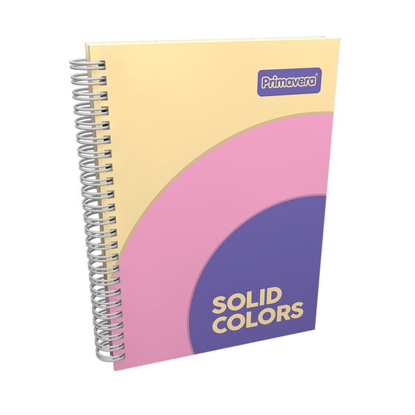 Cuaderno-Argollado-Pasta-Dura-Grande-Solid-Colors-Amarillo---Rosado---Morado