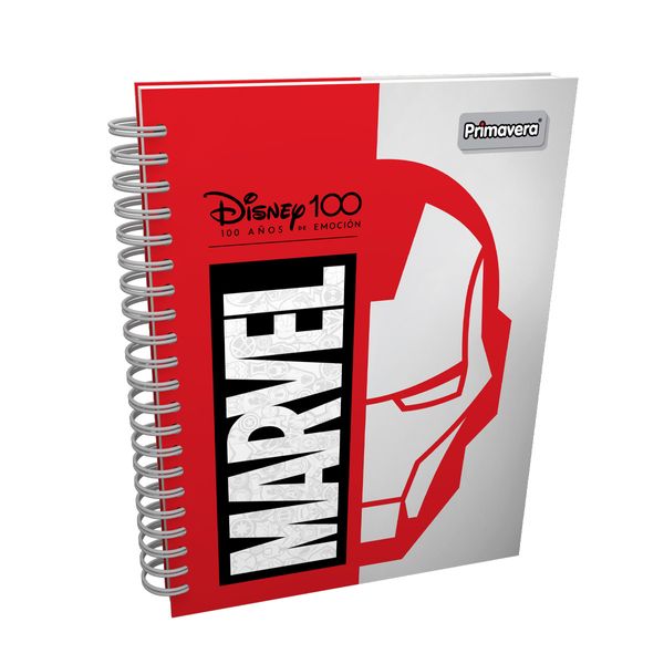 Cuaderno-Argollado-Pasta-Dura-Grande-Iron-Man-Silueta-Roja-Disney-100