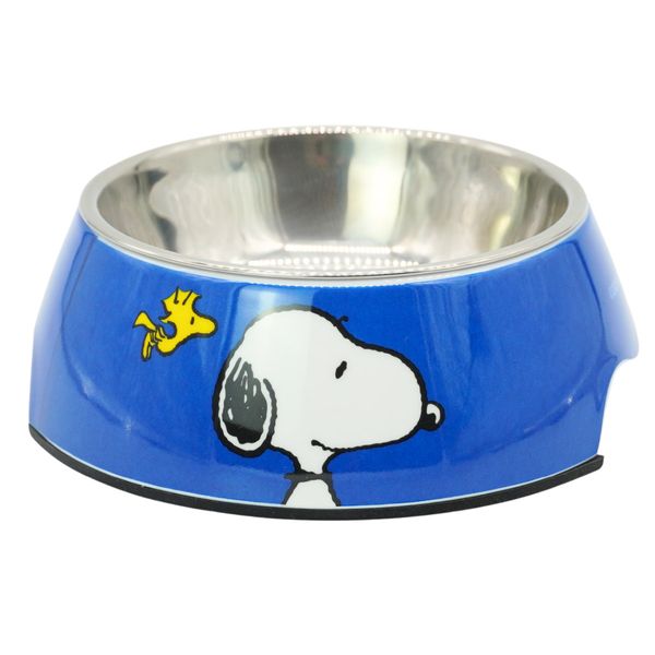 Plato-para-Mascota-Snoopy-y-Woodstok-Azul