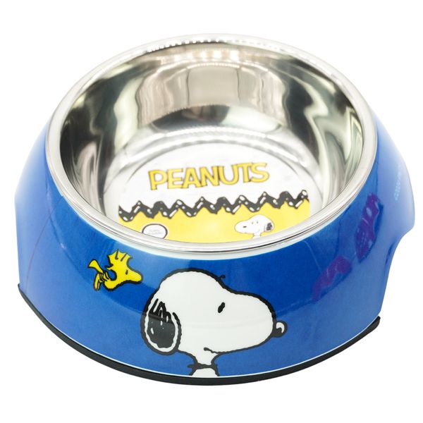 Plato-para-Mascota-Snoopy-y-Woodstok-Azul