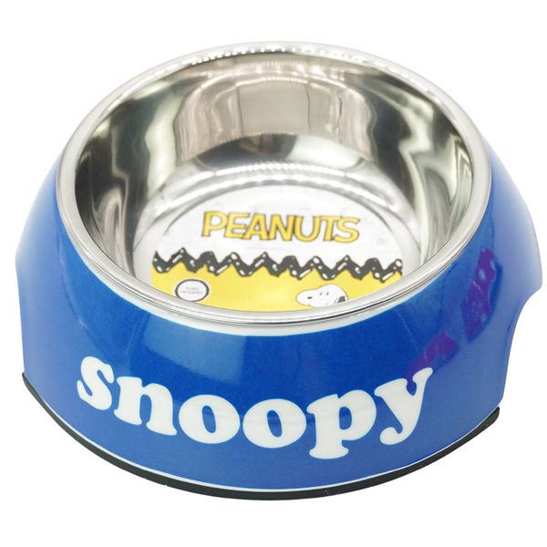 Plato-para-Mascota-Snoopy-y-Woodstok-Azul