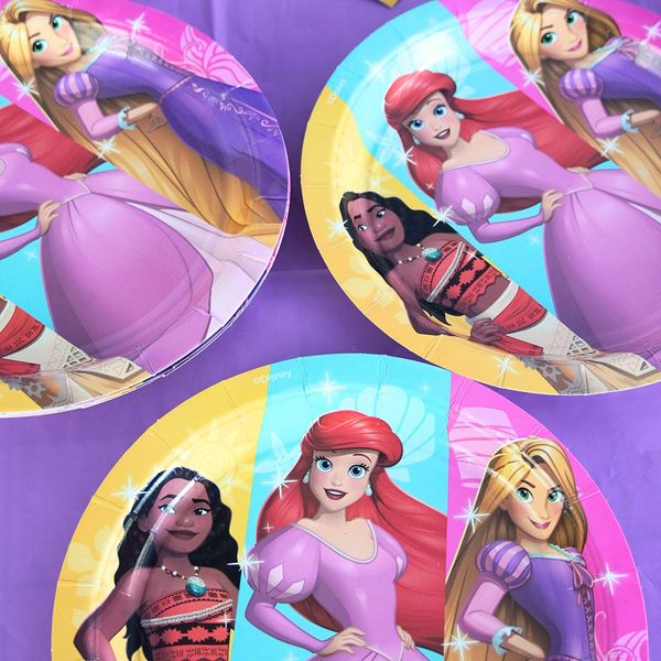 Plato-para-Fiesta-Princesas-Moana-Ariel-y-Rapunzel-x-10
