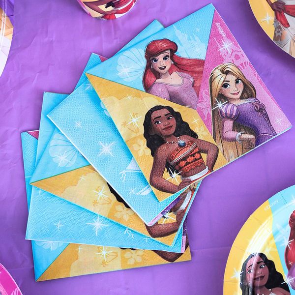 Servilletas-para-Fiesta-Princesas-Moana-Ariel-Rapunzel