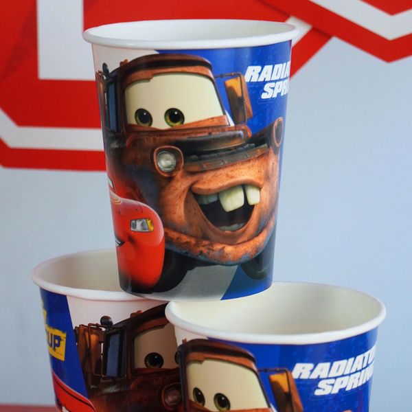 Vaso-para-Fiesta-Cars-Rayo-McQueen-y-Mate-x-10