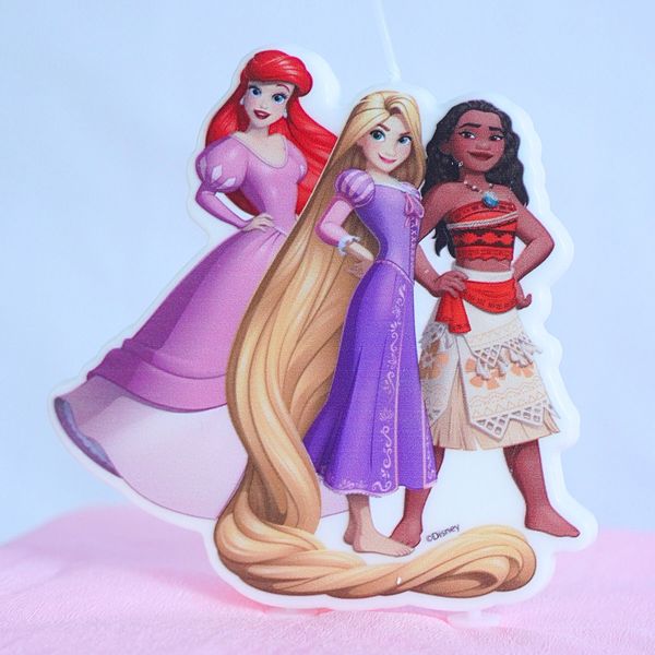 Vela-de-Cumpleaños-Princesas-Moana-Ariel-Rapunzel-y-Bella