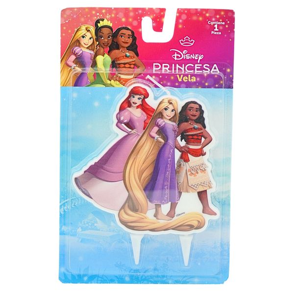 Vela-de-Cumpleaños-Princesas-Moana-Ariel-Rapunzel-y-Bella