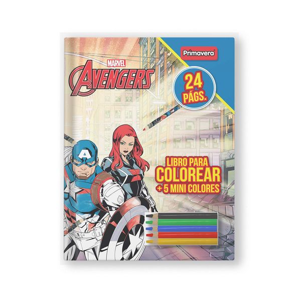 Libro-para-Colorear---5-Mini-Colores-Avengers-Capitan-America-y-Black-Widow