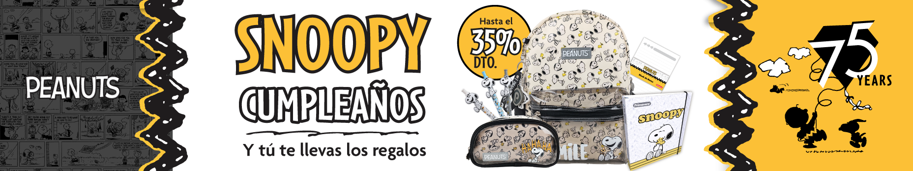 Banner Cumpleaños Snoopy