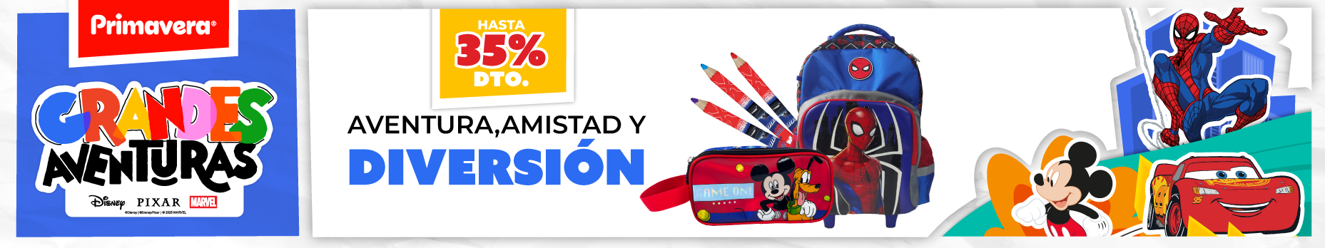 Banner Sección Disney - Marvel