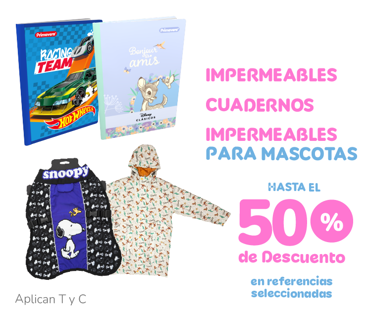 Impermeables - Cuadernos - Mascotas - Octubre - Movil