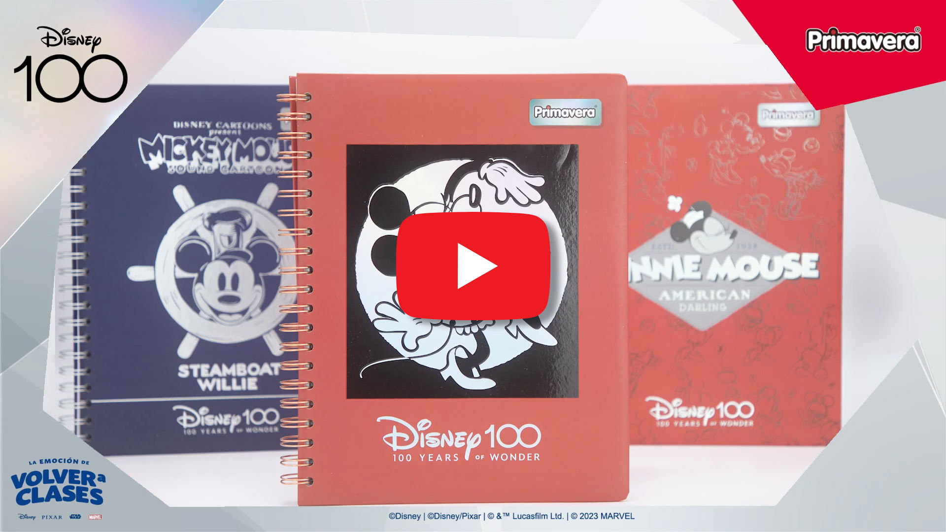 Cuadernos Argollados Disney 100